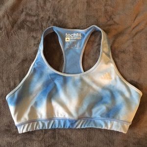 ADIDAS sky blue Climacool sports bra